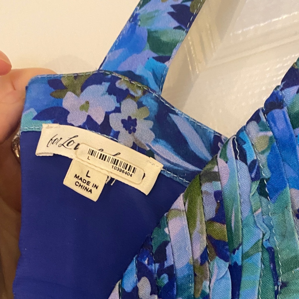 For Love And Lemons Blue Floral Maxi Dress - Picture 3 of 3